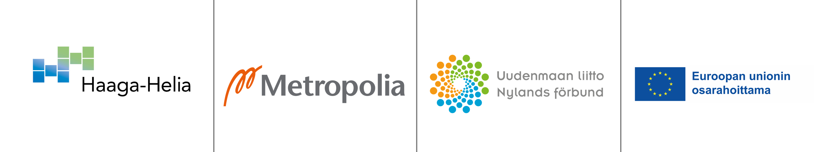 Logot Haaga-Helia, Metropolia, UML, EU