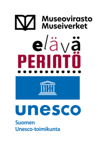 Suomen Unesco-toimikunnan, Elävä perinnön ja Museoviraston logot