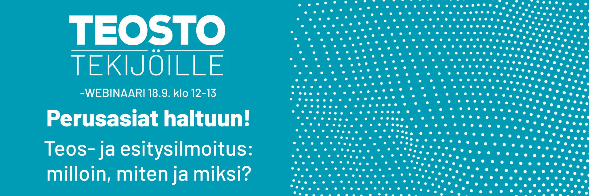 Teosto Tekijöille -webinaari, vieraana Julia Sunberg